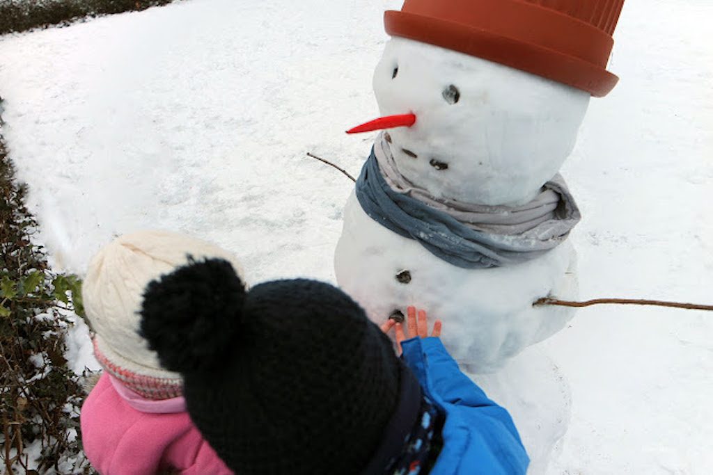 Schneemann mit Hut